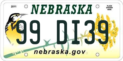 NE license plate 99DI39