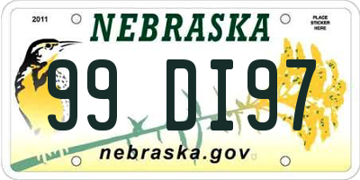 NE license plate 99DI97