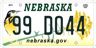 NE license plate 99DO44