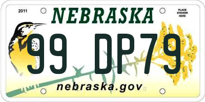 NE license plate 99DP79