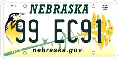 NE license plate 99EC91