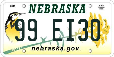 NE license plate 99EI30