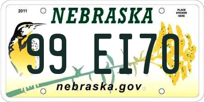 NE license plate 99EI70