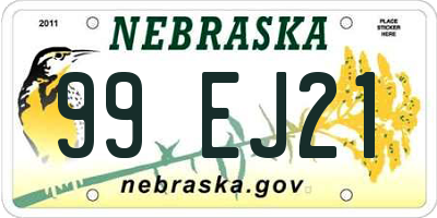 NE license plate 99EJ21