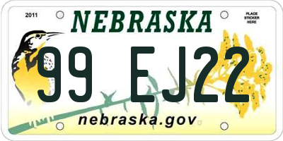 NE license plate 99EJ22