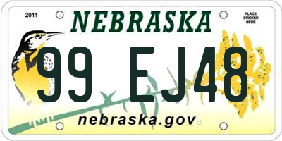 NE license plate 99EJ48