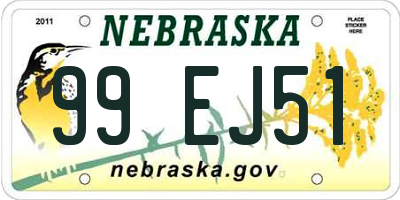 NE license plate 99EJ51
