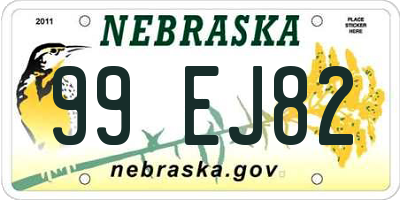 NE license plate 99EJ82