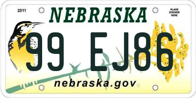 NE license plate 99EJ86