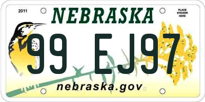 NE license plate 99EJ97