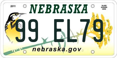 NE license plate 99EL79