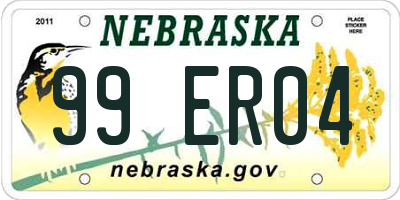 NE license plate 99ER04