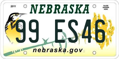 NE license plate 99ES46
