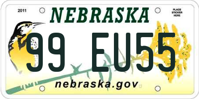 NE license plate 99EU55