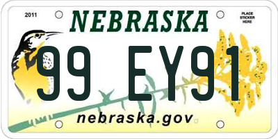 NE license plate 99EY91