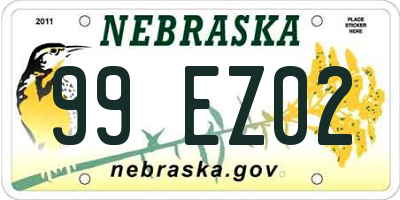 NE license plate 99EZ02