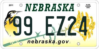 NE license plate 99EZ24