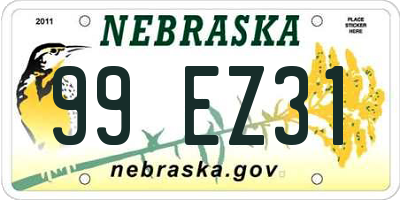 NE license plate 99EZ31