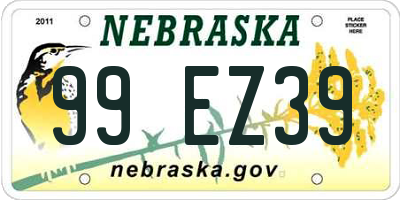 NE license plate 99EZ39