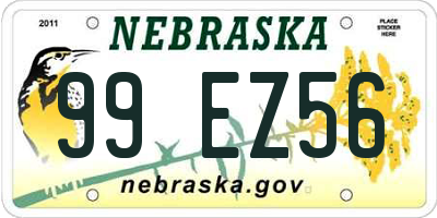 NE license plate 99EZ56