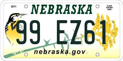 NE license plate 99EZ61