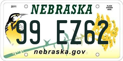 NE license plate 99EZ62