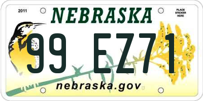 NE license plate 99EZ71