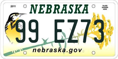 NE license plate 99EZ73