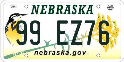 NE license plate 99EZ76