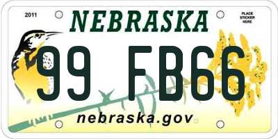 NE license plate 99FB66