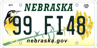 NE license plate 99FI48