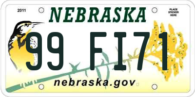 NE license plate 99FI71