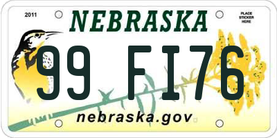 NE license plate 99FI76