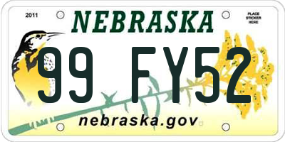 NE license plate 99FY52