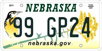 NE license plate 99GP24