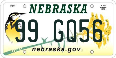 NE license plate 99GQ56