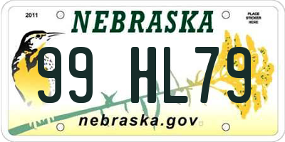 NE license plate 99HL79