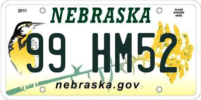 NE license plate 99HM52