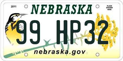 NE license plate 99HP32