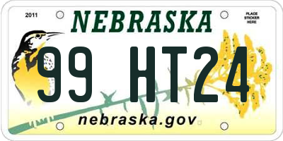 NE license plate 99HT24