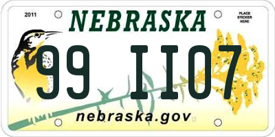 NE license plate 99II07