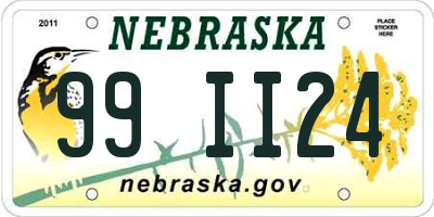 NE license plate 99II24