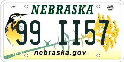 NE license plate 99II57