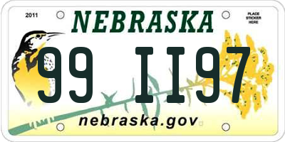 NE license plate 99II97