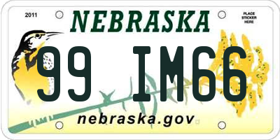 NE license plate 99IM66