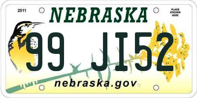 NE license plate 99JI52