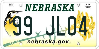 NE license plate 99JL04