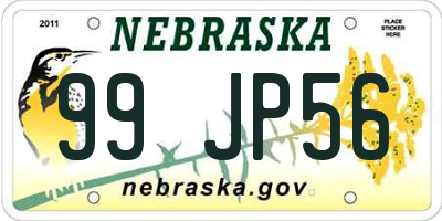 NE license plate 99JP56