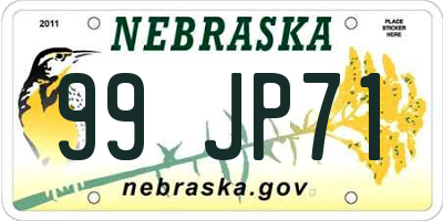 NE license plate 99JP71