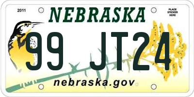 NE license plate 99JT24